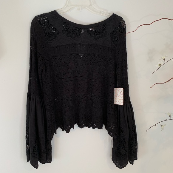 NWT Free People Once Upon a Time Lace Sweater S - Picture 8 of 8